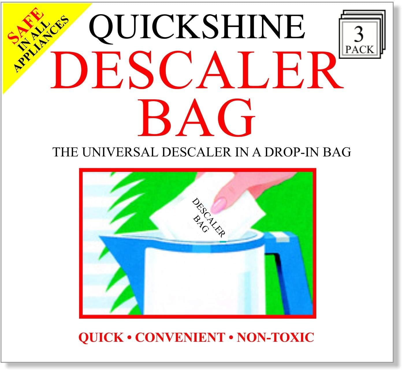 Quickshine Descaler Bag 3Pack Amazon.co.uk Grocery