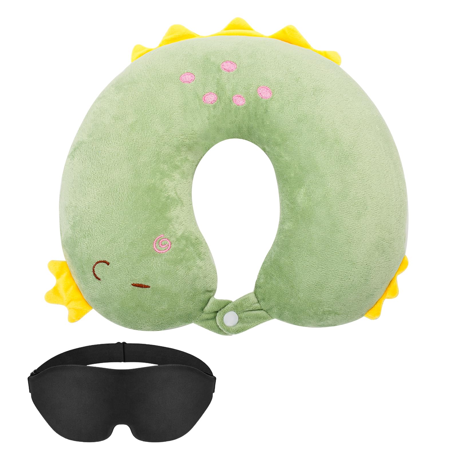 JOYRAVO Cuscino da viaggio per bambini, cuscino per il collo convertibile 2 in 1, morbido cuscino