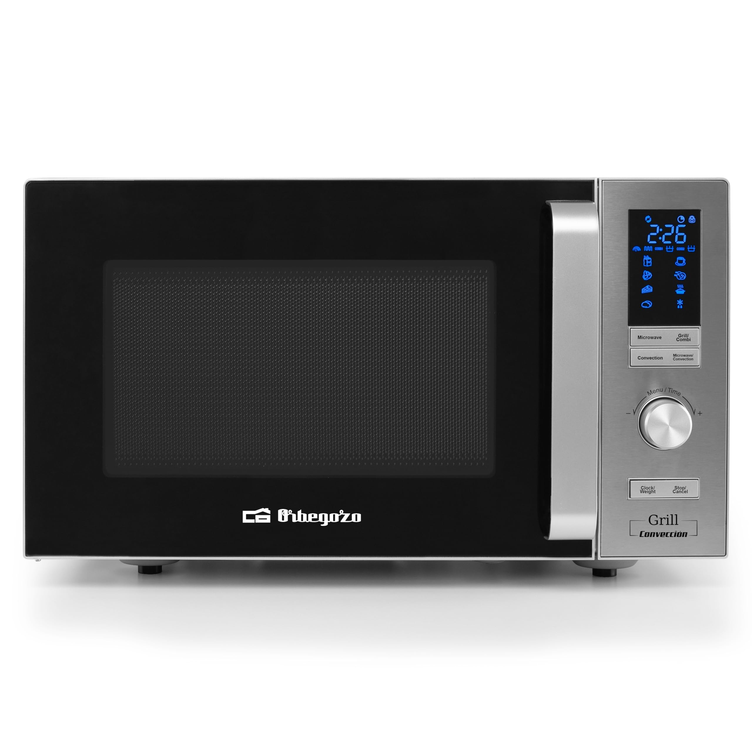 Orbegozo Mig 2528 Co - Microondas Grill Y Convección, 25 L, 6 Niveles De Potencia, Display Digital Led, 7 Menús Preconfigurados, Temporizador, Programa Descongelación, 900-1950 W