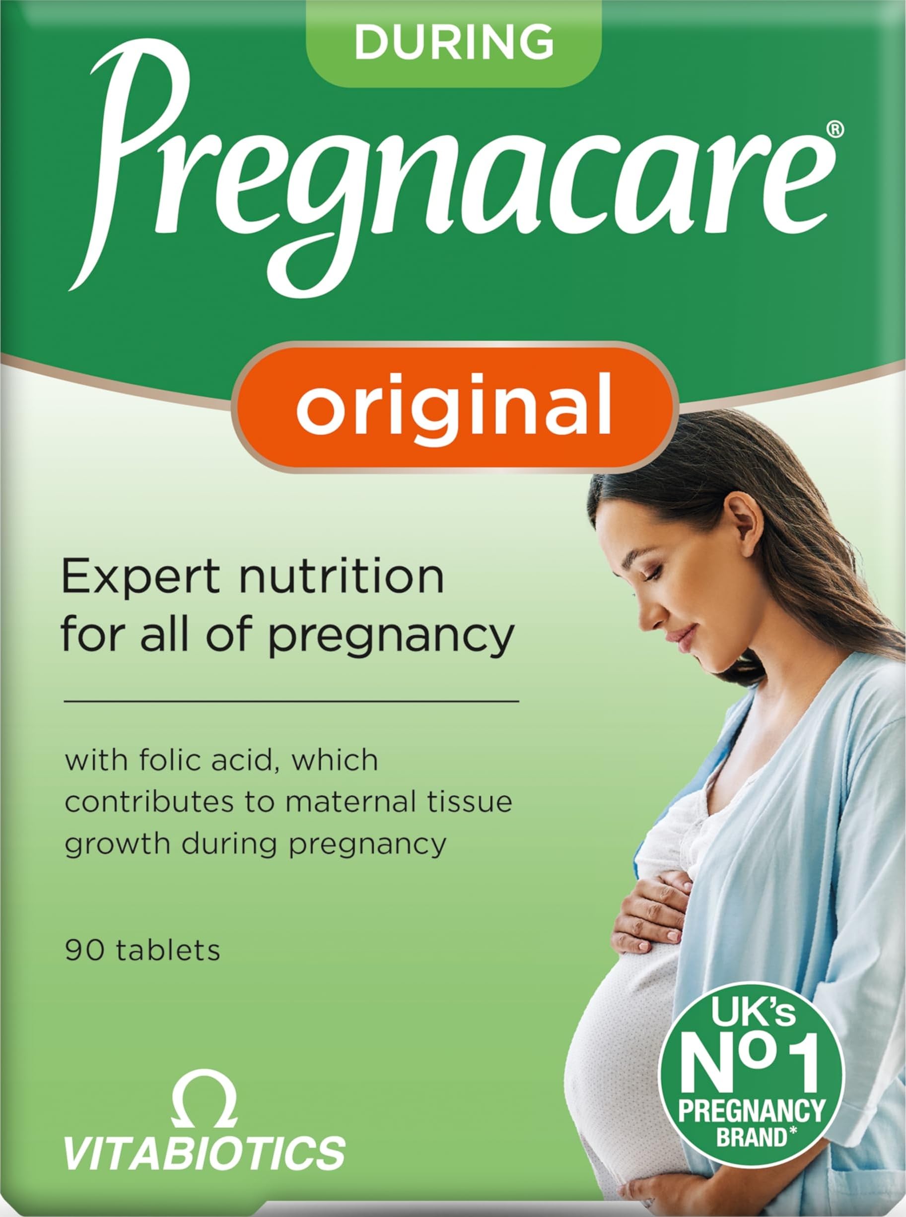 Pregnacare Original Formula Tablets During Pregnancy Support Vitamins and Supplements, 90 Tablets (Pack of 1)
