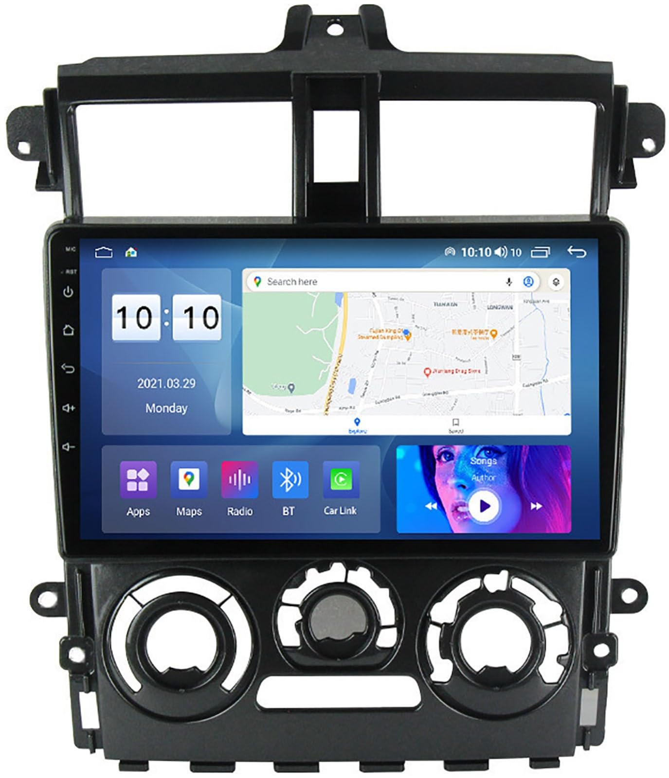 Navegador GPS de 9 pulgadas para Mitsubishi Colt: viaja conectado con CarPlay y Android 12