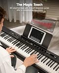 Donner DEP-16 Piano Keyboard Digital Electric 88 Key Full Size Weighted with Sustain Pedal, Power Supply