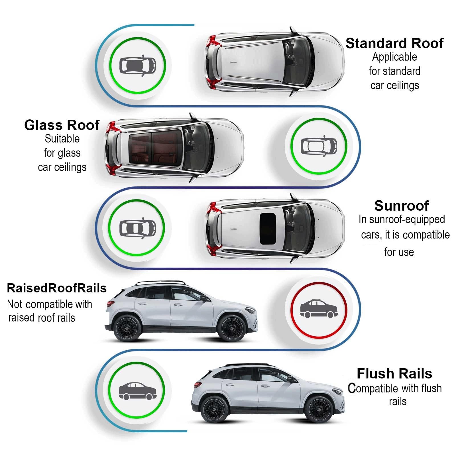 Cross Auto Accessories-Dakrails Voor Auto'S Met Vlakke