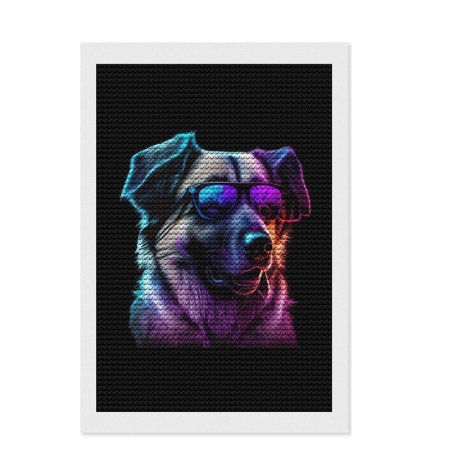 Junmoney Anatolian Shepherd Dog Diamond Painting Canvas Set 8"x12", Thoughtful Handmade Gift, for Teens, Stress Relief Craft, Cosy Home Accent