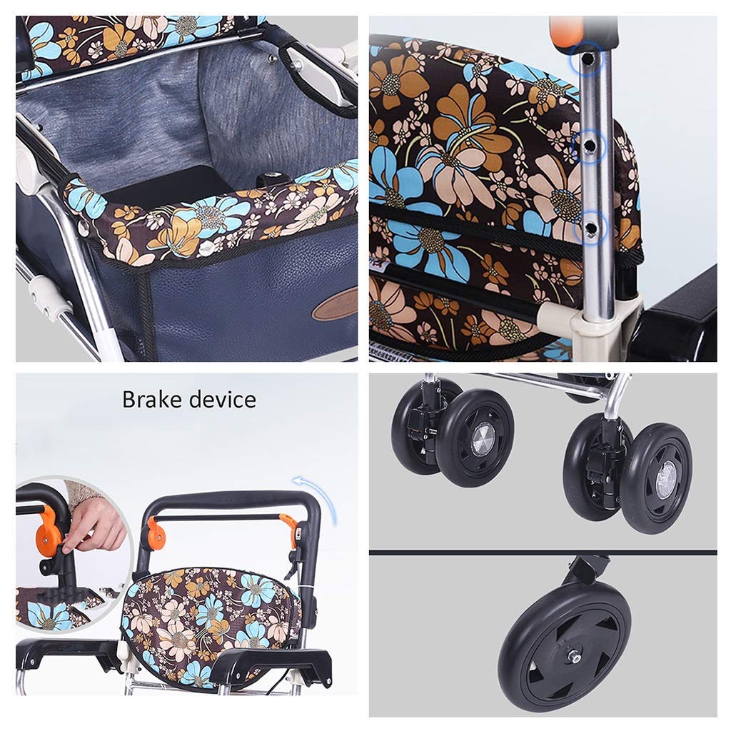 Rollators Chodziki dla seniorów Chodzik z siedziskiem Aluminiowy wózek na zakupy Chodzik Stary wózek na zakupy Składany wózek na zakupy Interesting