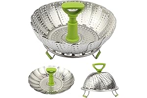 5.5" to 9" Stainless Steel Vegetable Steam Basket - Expand Your Culinary Horizons