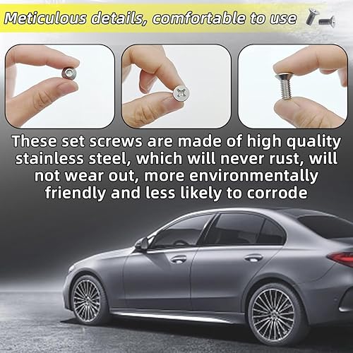 Miniatura 3 de Kewucn 8 piezas de tornillos de rotor de disco de freno de acero inoxidable para adelante y atrás, accesorios de reemplazo OEM 93600-06014-0H, juego