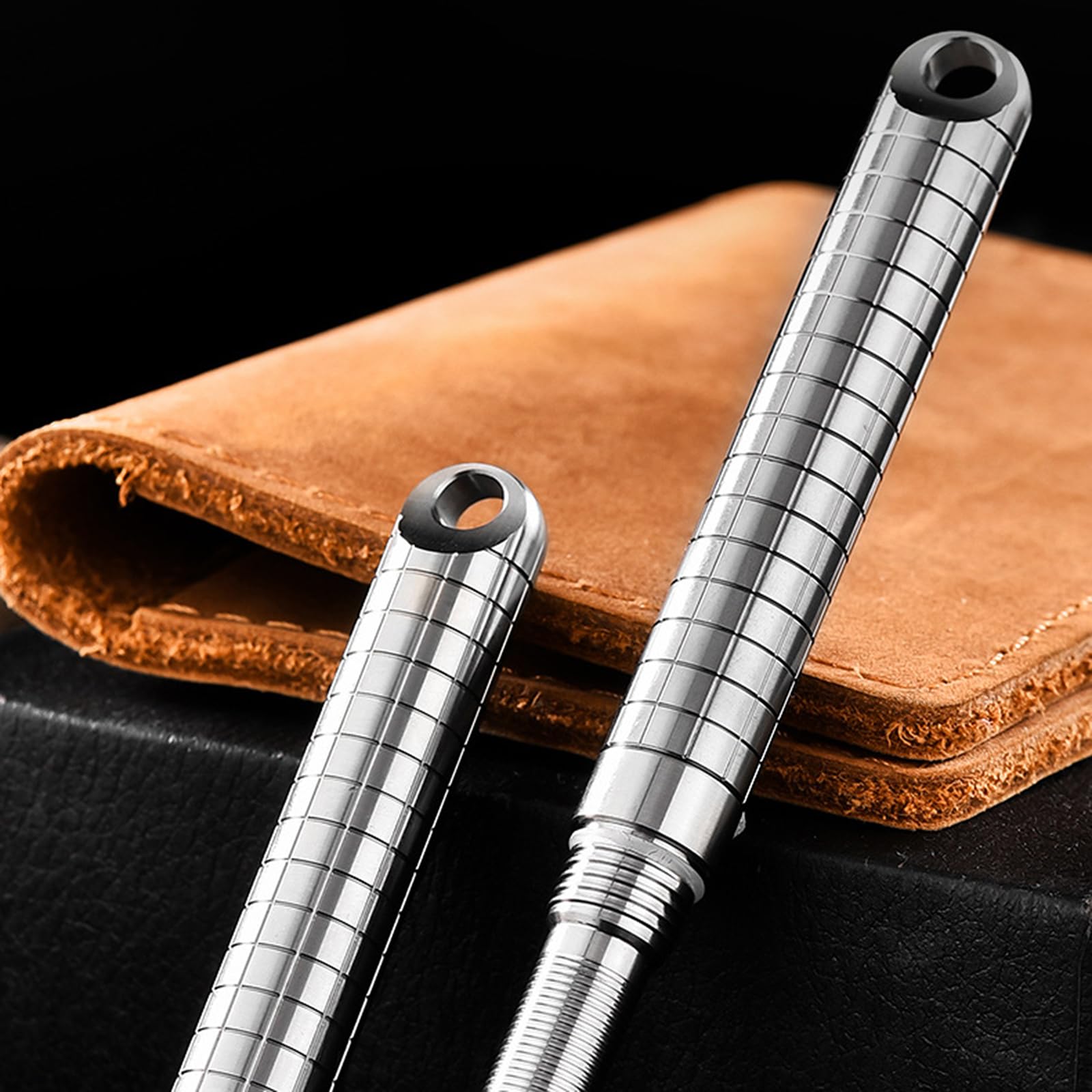 Hamans Titanium Ballpoint Pen EDC Pocket Pen Lightweight Compact Size for Everyday Carry, Silver - Image 2