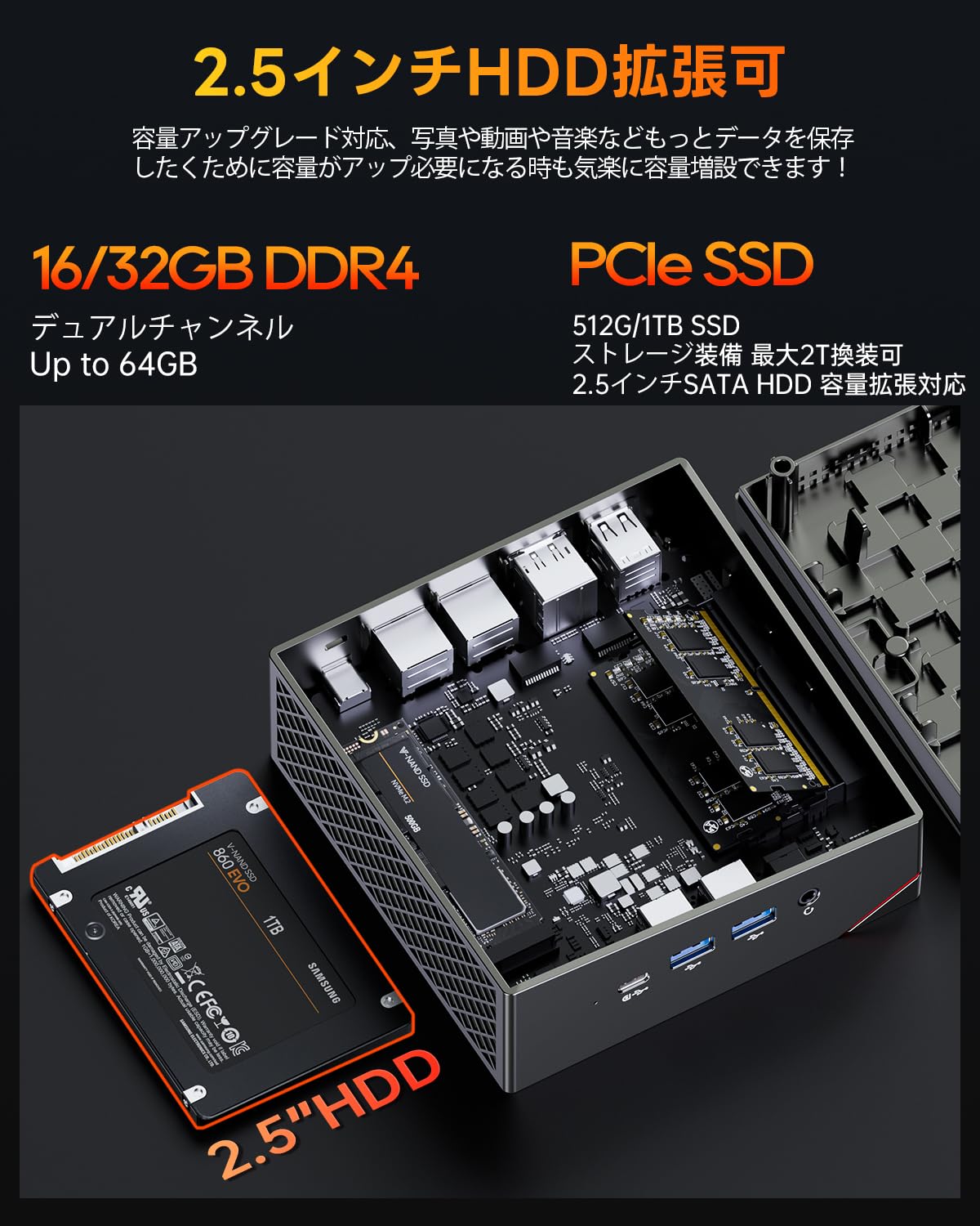 Amazon.co.jp: AOOSTAR ミニPC Ryzen7 5700U DDR4 デュアル