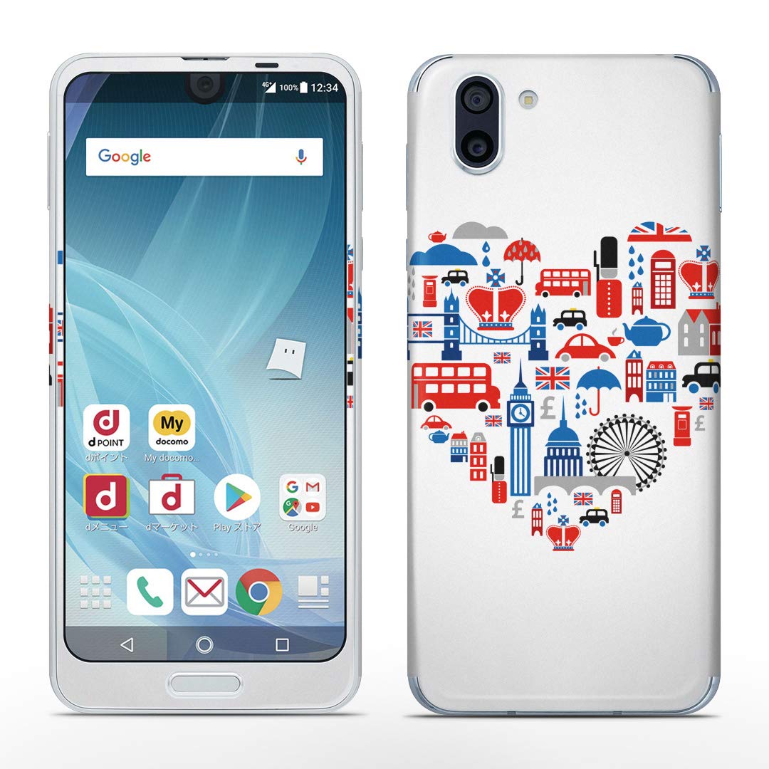 Amazon | スマコレ AQUOS R2 SH-03K 全面スキンシール フル 背面 側面  