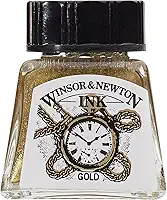 Winsor & Newton Drawing Inks Tinta para Desenho, Dourado (Gold), 14 ml