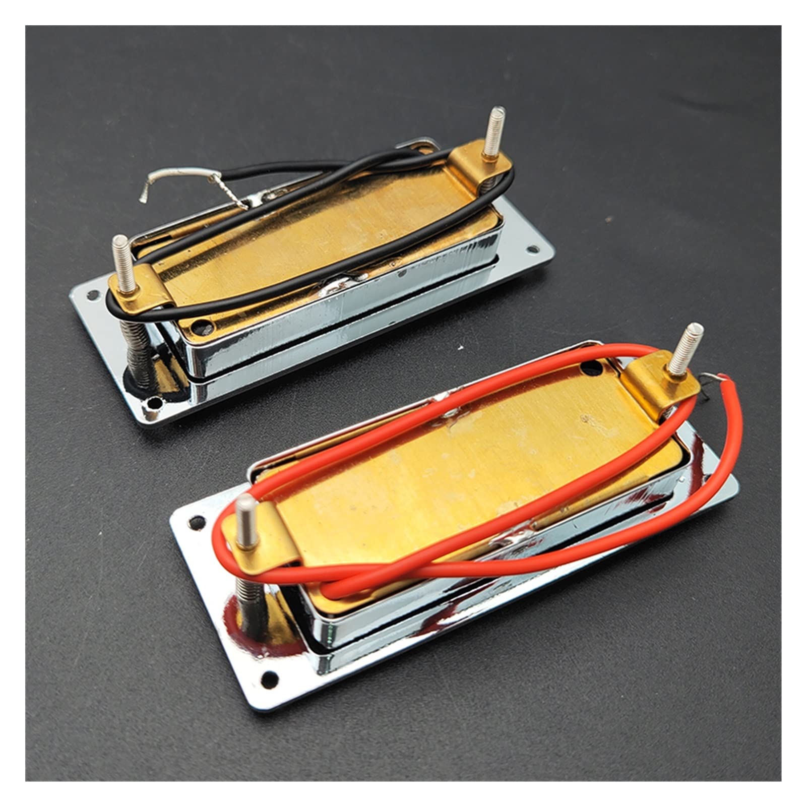 Mocturnity Mini-Humbucker Set Für E-Gitarre - 2 Stück Verchromte Pickups Mit Trimmer
