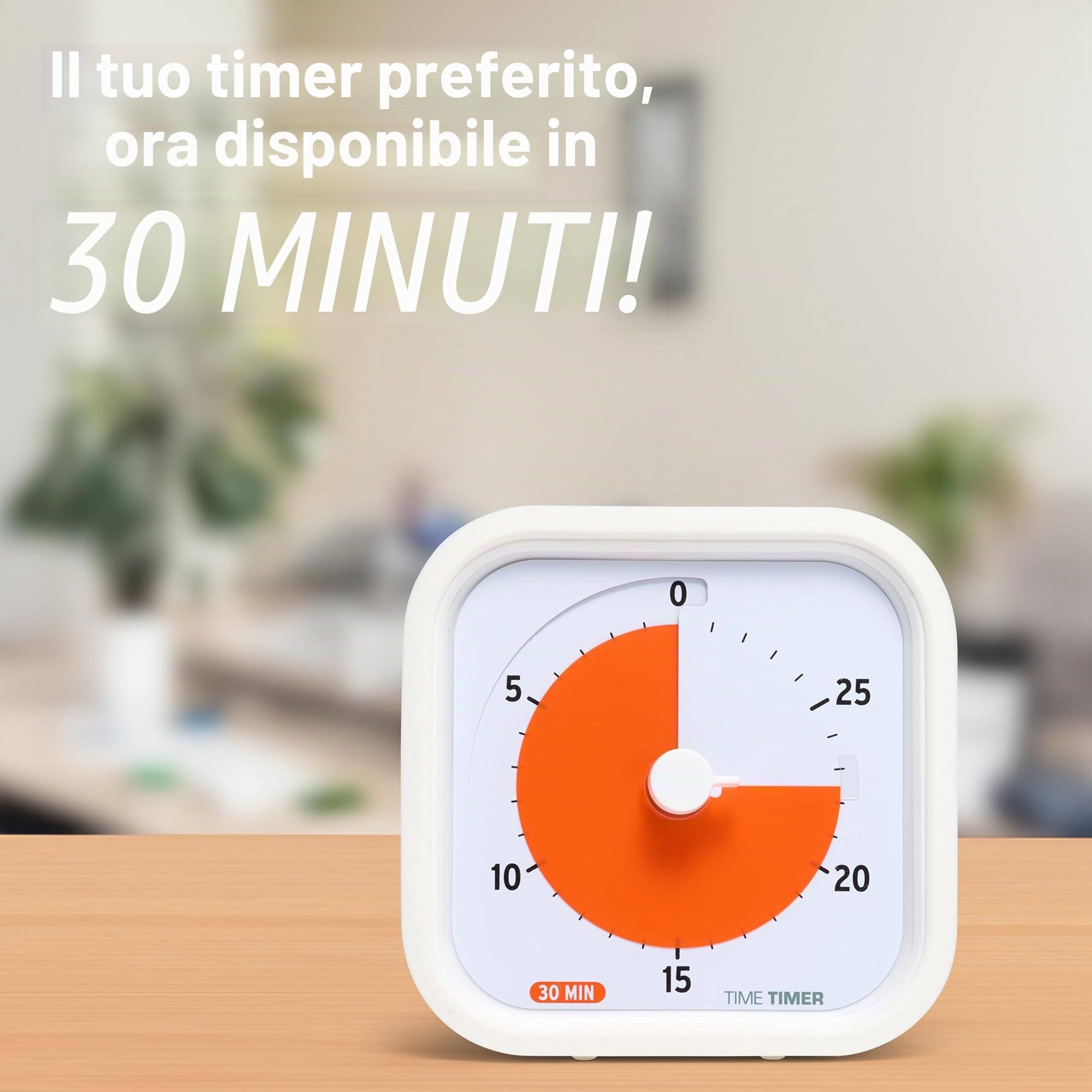 TIME TIMER 30 Minute MOD Edizione Educativa - Timer visivo per l'apprendimento in classe dei bambini, timer per sessioni, strumento di studio e riunioni in ufficio con funzionamento silenzioso