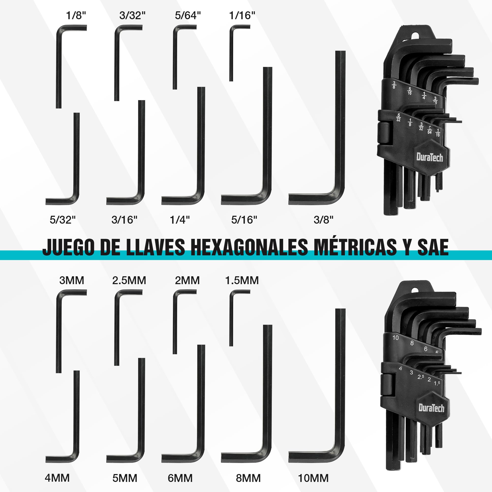 DURATECH 121 Piezas Juego de Herramientas Mecánicas, Set de Llaves de Vaso, 1/4" y 3/8", Carraca de 72 Dientes, Acero al Cr-V, con Caja, Incluye Destornillador y Puntas