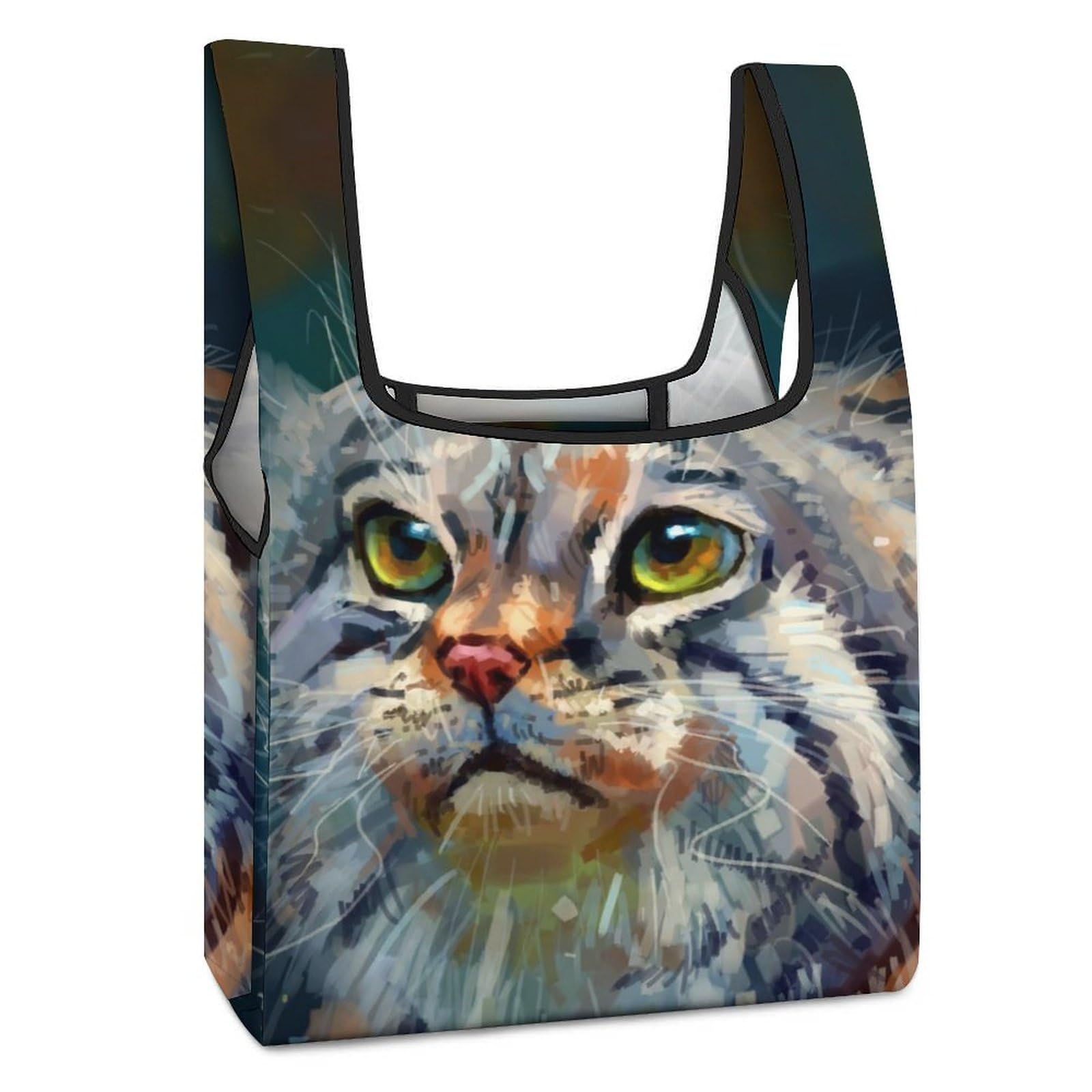 Amazon.co.jp: エコバッグ 猫 絵画 アート マヌルネコ ショッピング