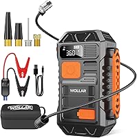 WOLLAR 4000A Jump Starter with 160PSI Air Compressor, 24000mAh Power Bank for 8.5L Gas/7.5L Diesel - Portable 12V Jump Box, LED Light