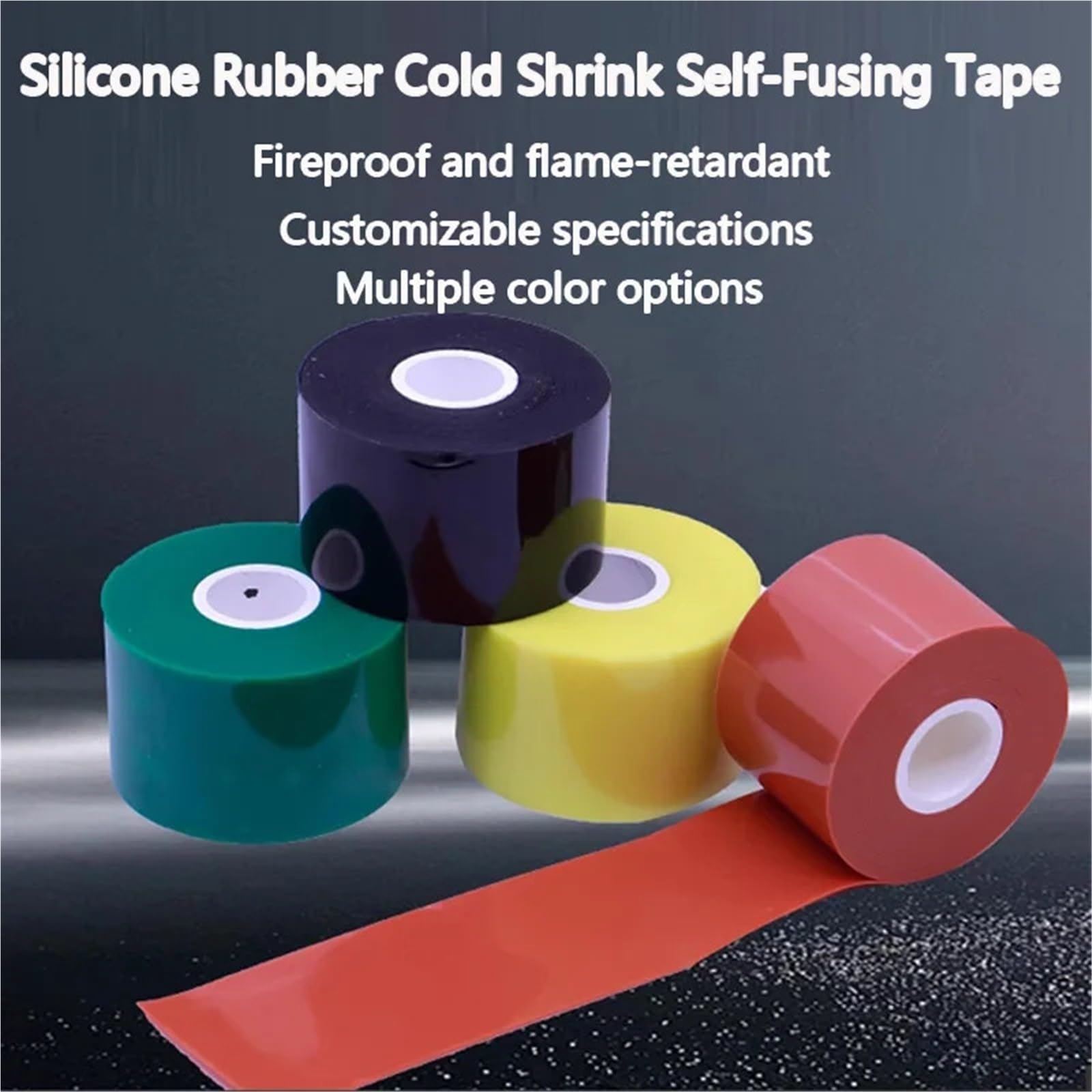 Nastro isolante in gomma siliconica per riparazion Nastro in silicone Multi 1-3.0m HVIns CS SelfFuse WP Riparazione tubi 1-3-5-10R(White-10rolls,3.0M)