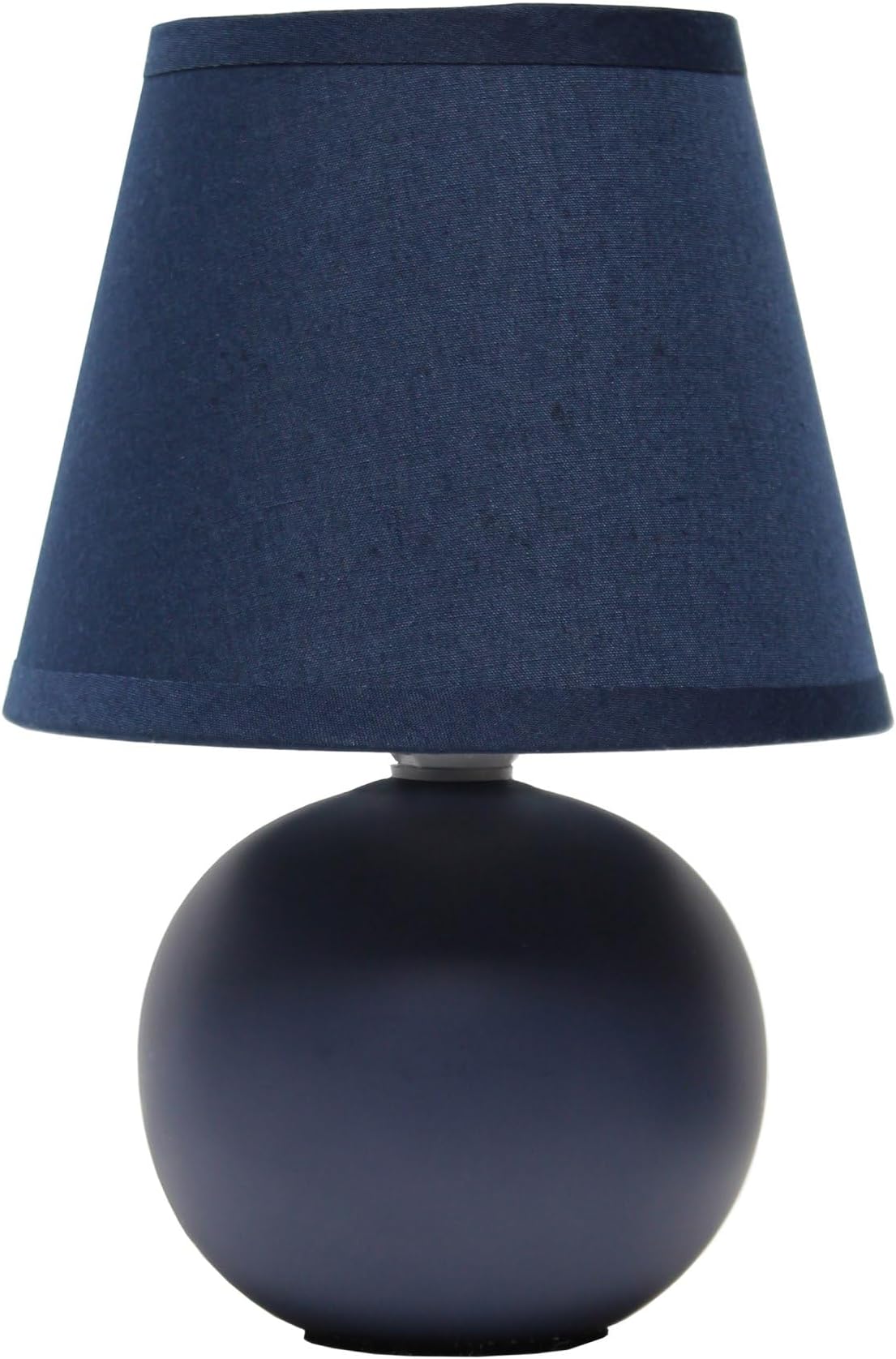 Simple Designs Home Mini Ceramic Globe Table Lamp, Blue