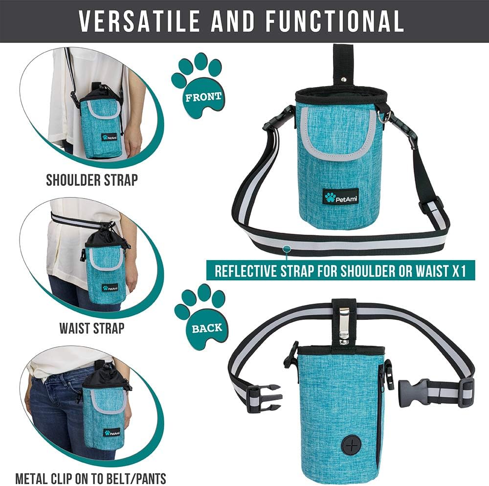 PetAmi Dog Treat Pouch, Large Dog Training Treat Bag with Adjustable Waist Belt - Image 5