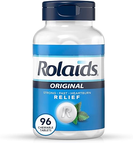 Rolaids Antiácido extra fuerte 96 tabletas masticables sabor a menta alivio de la acidez estomacal extra fuerte disponible en Yaxa Colombia