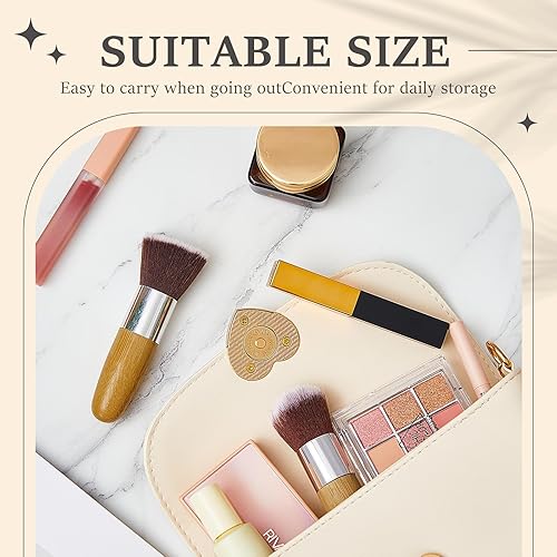 Miniatura 11 de Tessco for you 2 brochas de maquillaje retráctiles Kabuki, brochas de maquillaje en polvo, base, brochas de viaje portátiles para rubor