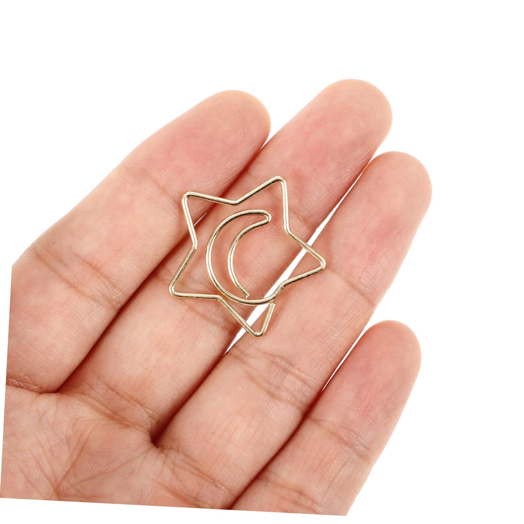 STOBOK 300stücke Sternförmige Papierclips Praktische Und Hübsche Büroklammern Für Dokumente Notizen Und Fotos Goldene Stern-mond Designs Für Bürobedarf Und Schulmaterialien