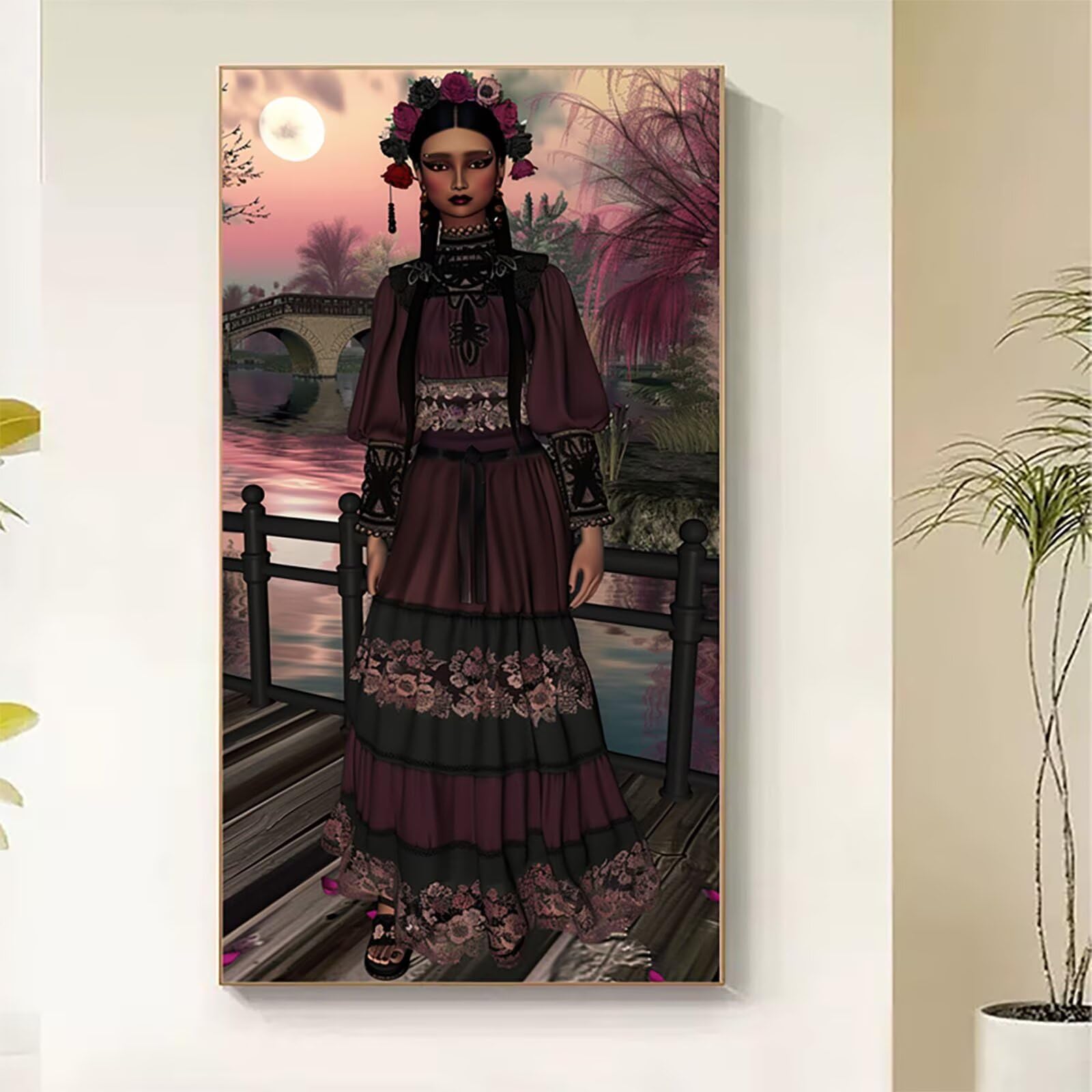 Dipingere con i Numeri Adulti Donna, Dipingere con i Numeri Paesaggio, Fai da te Paint by Numbers per Principianti, Hobby Creativi Adulti, Painting by Numbers per Decorazioni Casa 100x200cm 4-7319