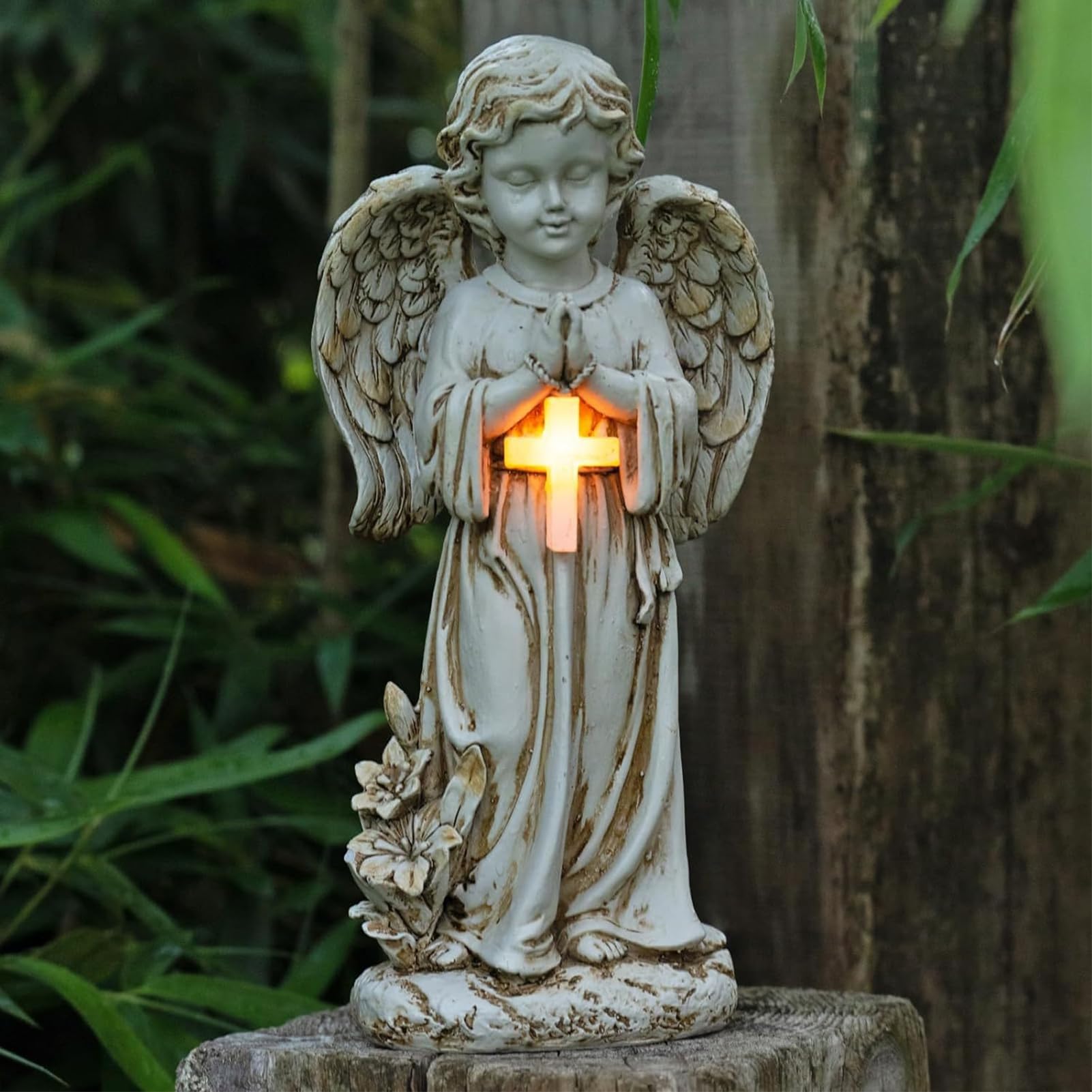 Tuzsocr Solar Angel Garden Statue - LED Guardian Angel Figure