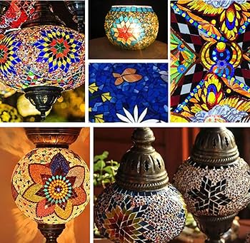 プチステンドグラス　モザイク Amazon.co.jp: 600枚 菱形 アソートカラー ステンドモザイク