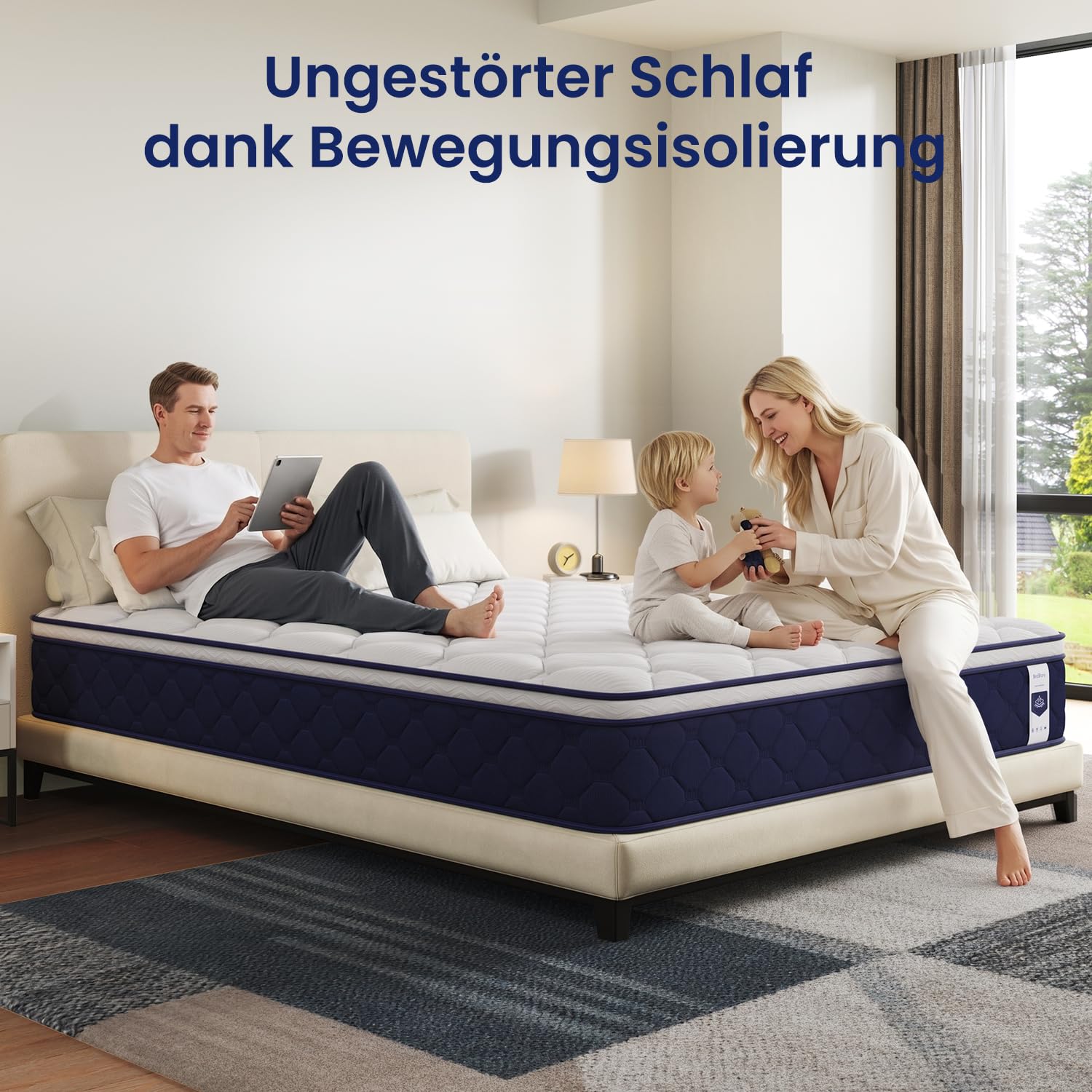 BedStory Matratze 100x200 cm, 25.5 cm Höhe Taschenfederkernmatratze