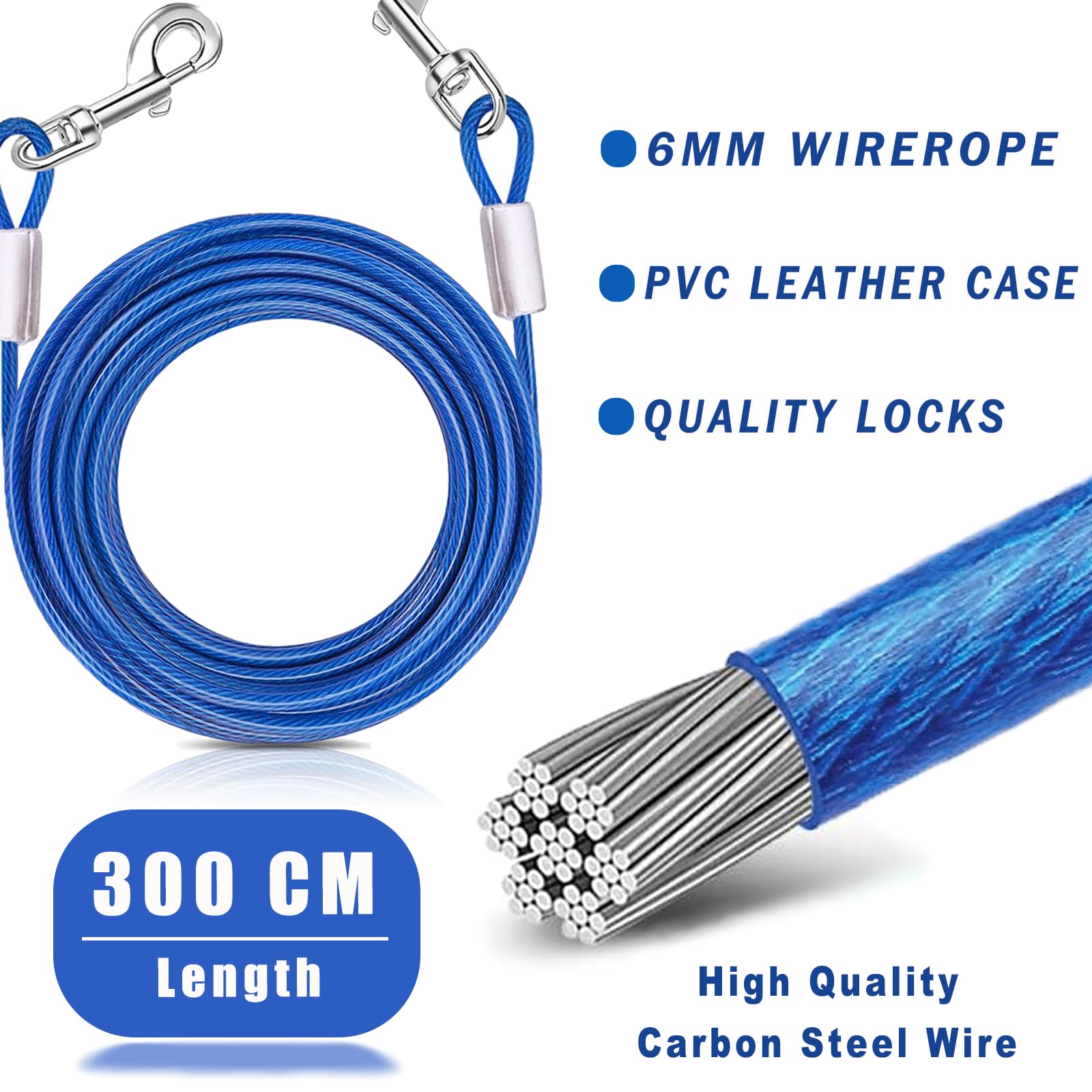 Cane Groud Achor, lama Siral da 12 mm per cani fino a 220 l Camig Groud Achor per cani per la protezione da spiaggia e all'aperto, nero