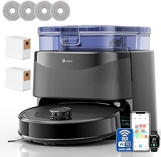 LEFANT M3 Ultra Robot Vacuum Cleaner and Floor Mop with Self-Cleaning Station, 15m dToF Laser Navigation, 23000 Pa, 220 mi…