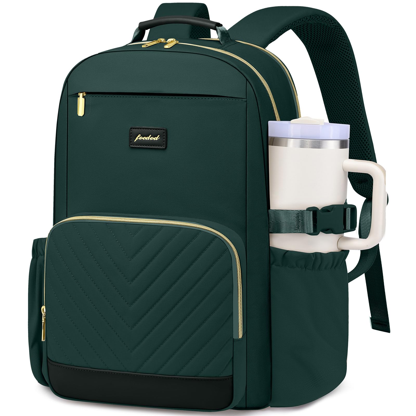 Laptop Backpack for Women Bookbag: 15.6 inch Work School Backpacks with Pouch Pocket for Large Capacity Cup & USB Charger College Book Bag Travel