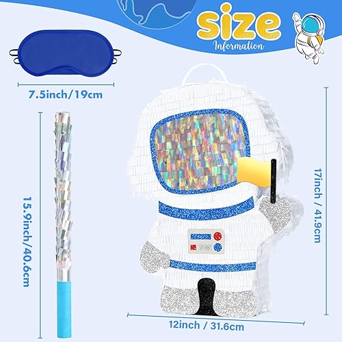 Miniatura 320 de WERNNSAI - Piñata de sirena plegable, piñata de cumpleaños con flecos que incluye cuerda para jalar, venda y bate. Decoraciones