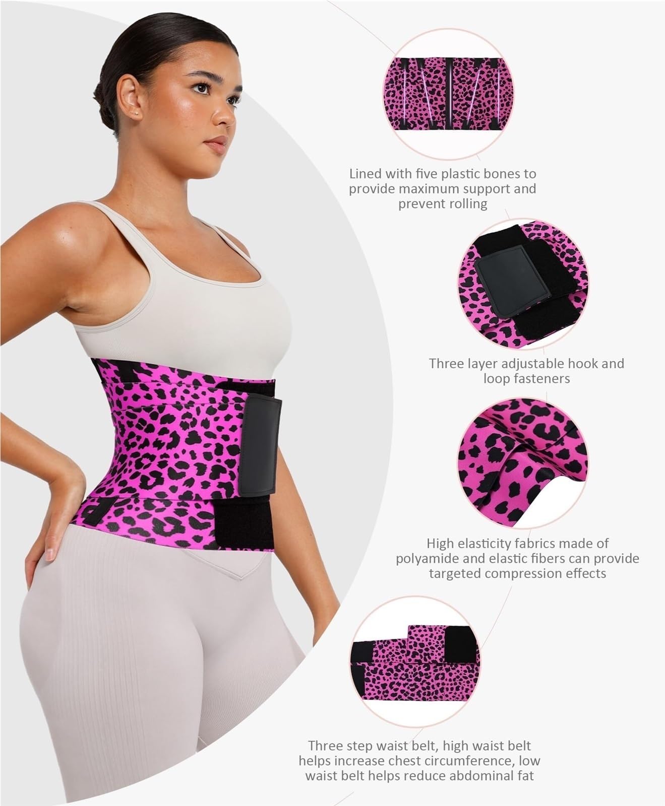 Fajas Waist Trainer Cinturón De Fitness For Mujer, Cinturón De Neopreno, Cinturón Adelgazante For Abdomen, Cinturón De Ejercicio Moldeador Corporal Entrenador de Cintura