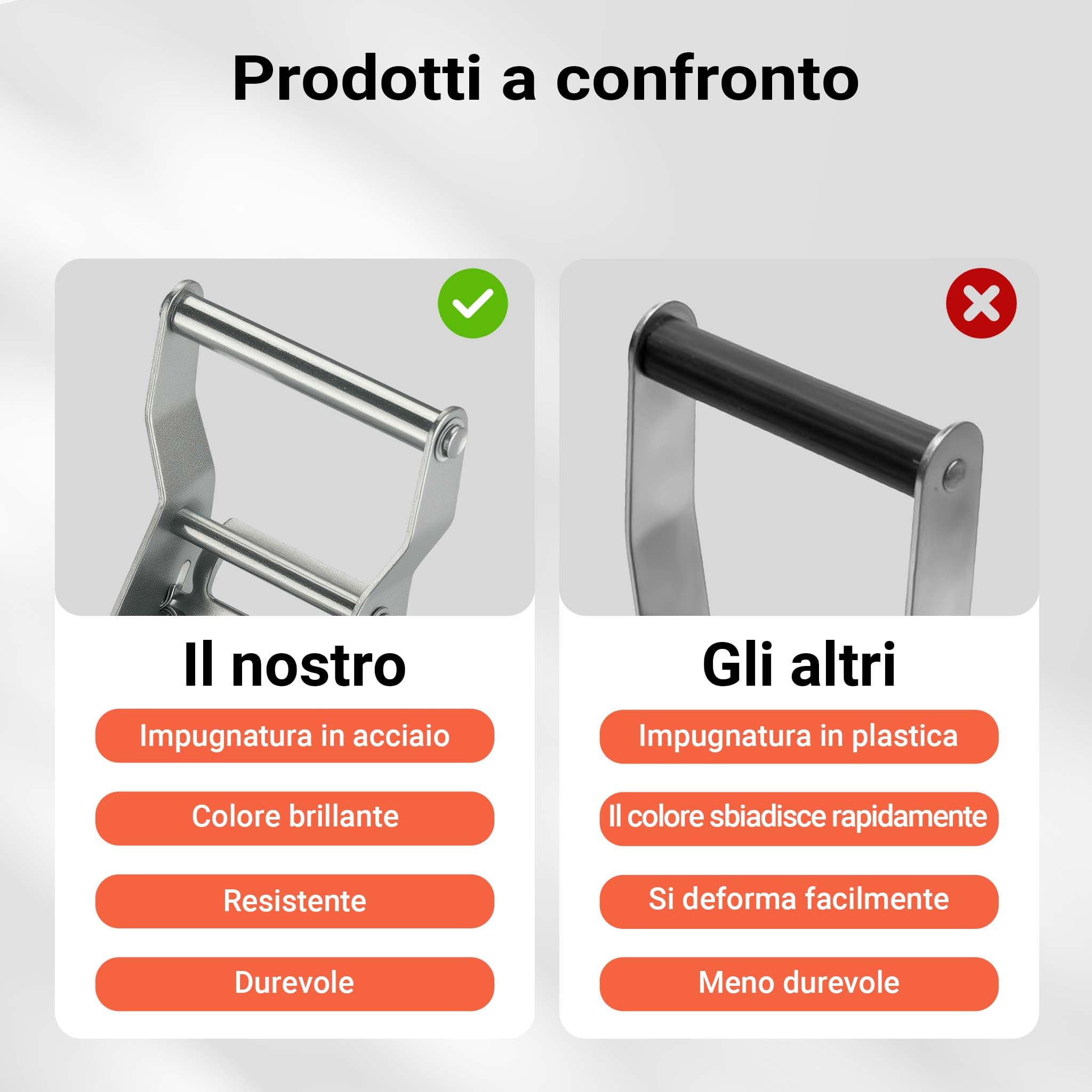 XPOtool Cinghia di ancoraggio a cricchetto Set 4 cinghie di fissaggio 6 m 3000 daN