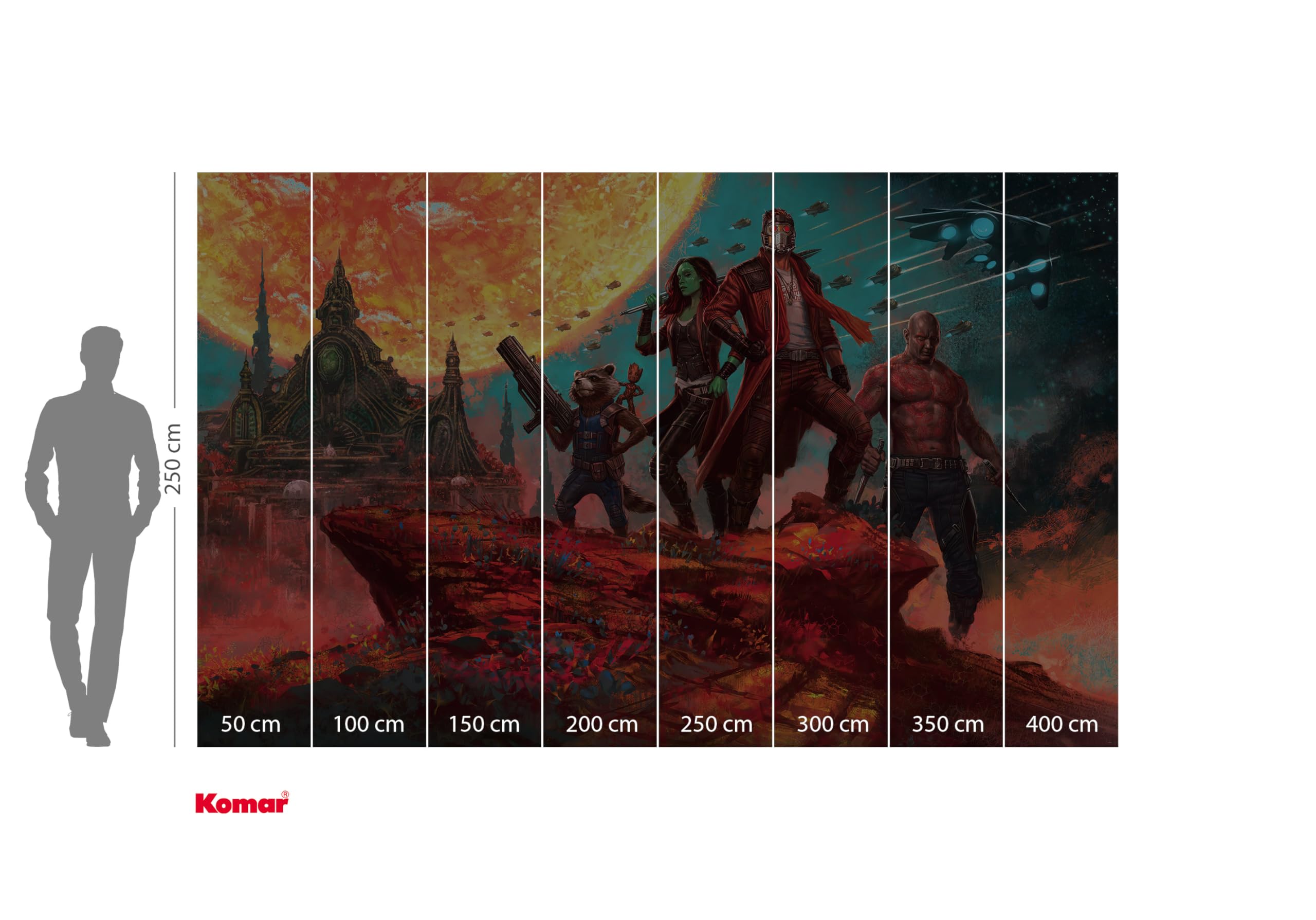 Komar Marvel Non-Woven Photo Wallpaper, Guardians of The Galaxy Panorama, Size 400 x 250 cm, Children's Wallpaper, Children's Wallpaper - Image 3