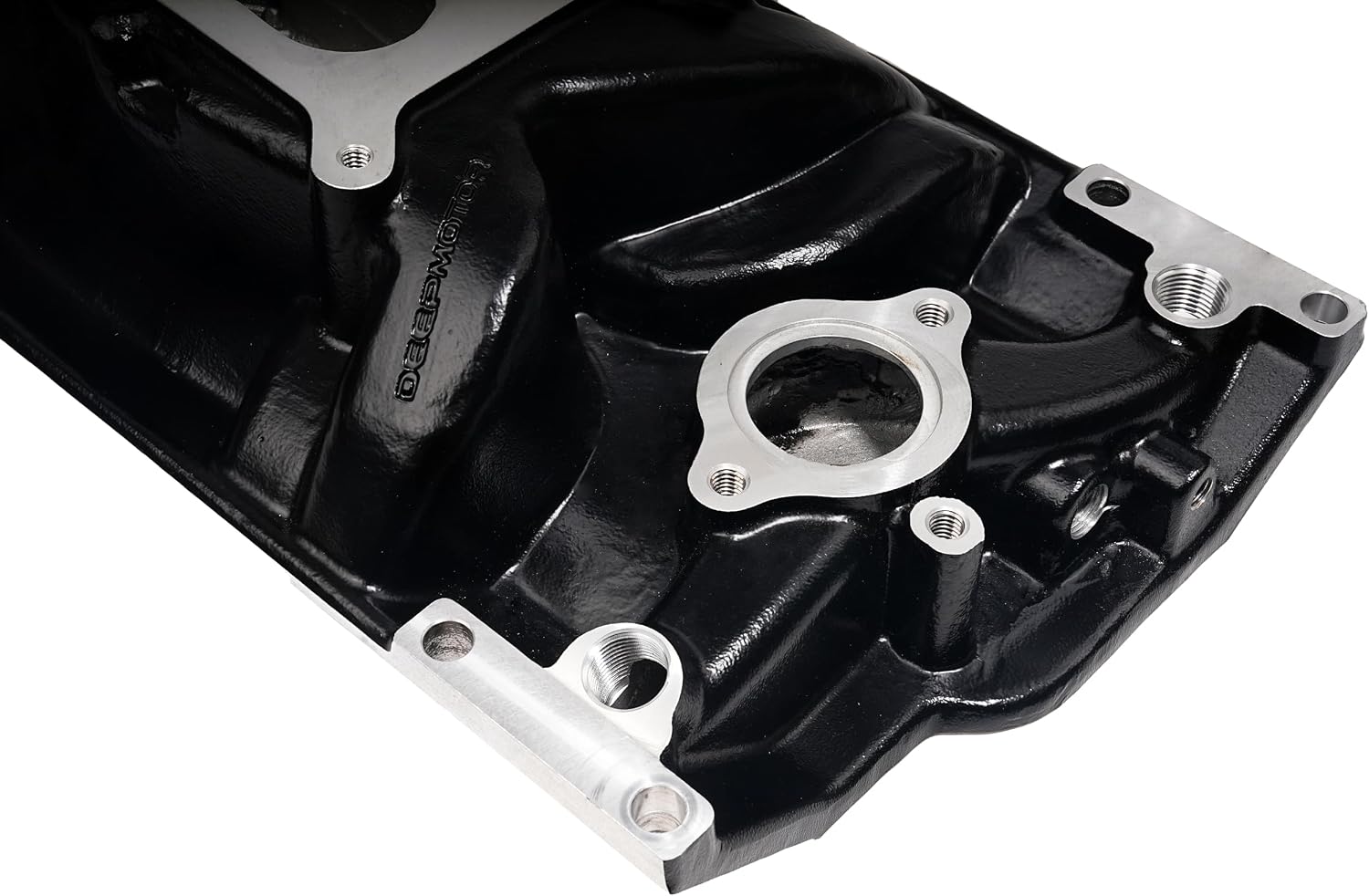 For Chevy SBC 350 Vortec 1996-UP Dual Plane Aluminum Satin Intake Manifold (Black)