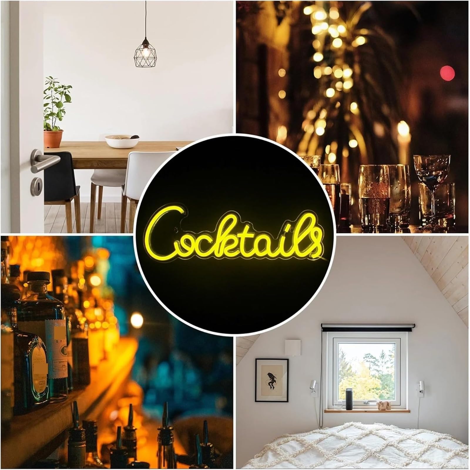 Regalo creativo per insegne al neon Insegna al neon con lettere colorate per interni, illuminazione per cocktail, decorazioni murali, uomo
