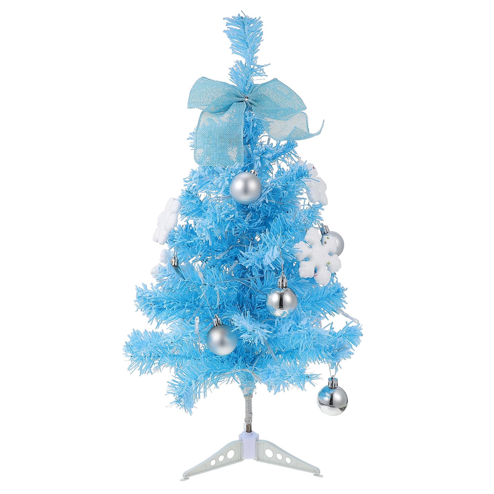 Árbol de Navidad mini con luces para oficina y mesas de noche pequeñas