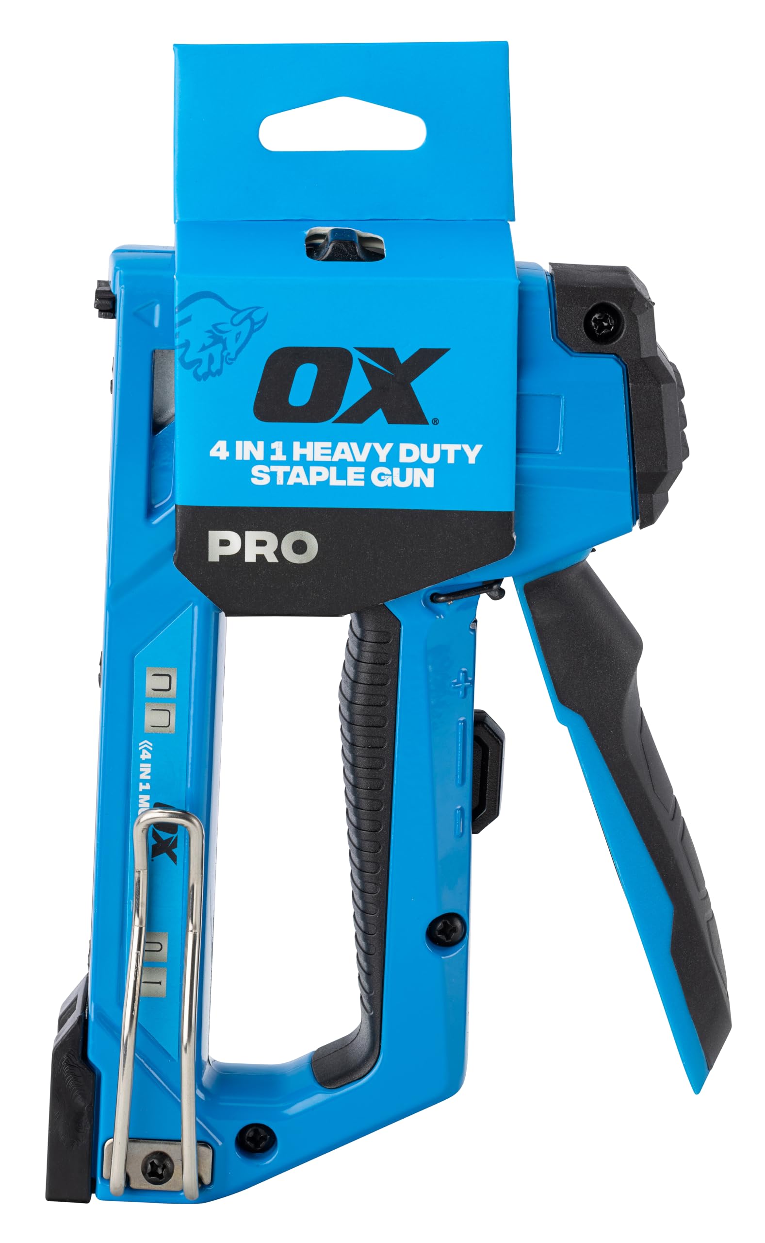 OX Tools Pro 4 in 1 Heavy Duty Staple Gun for Carpentry Upholstery, Roofing, Flooring, DIY, Decoration, Repair - Image 2