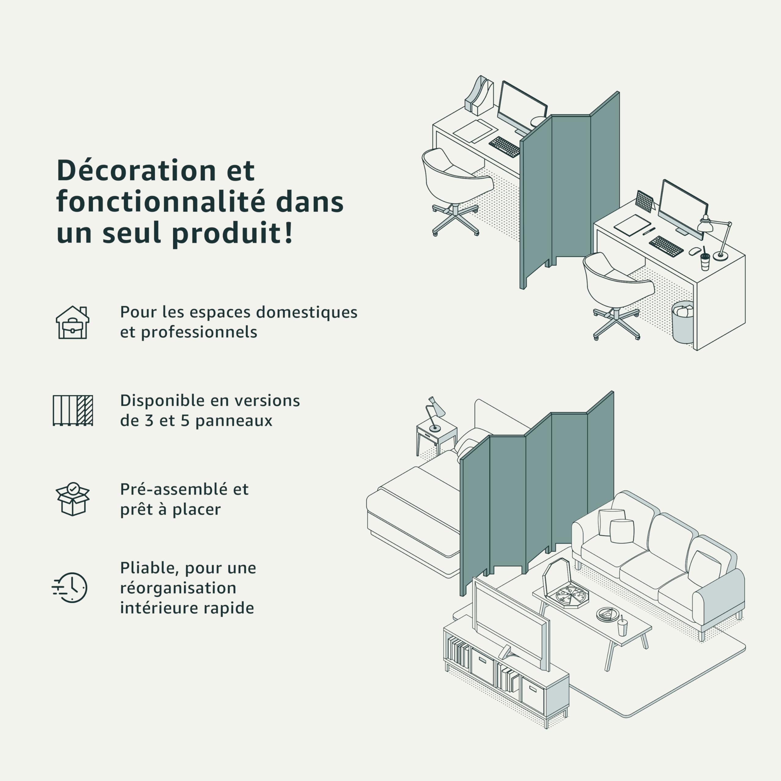 murando - Paravent Intérieur Japonais 225x172 cm - Séparateur de Pièce en Bois Naturel et Toile Imprimée - Paravent Oriental Portable et Pliable - Zen Bamboo Et Orchidée p-B-0033-z-c