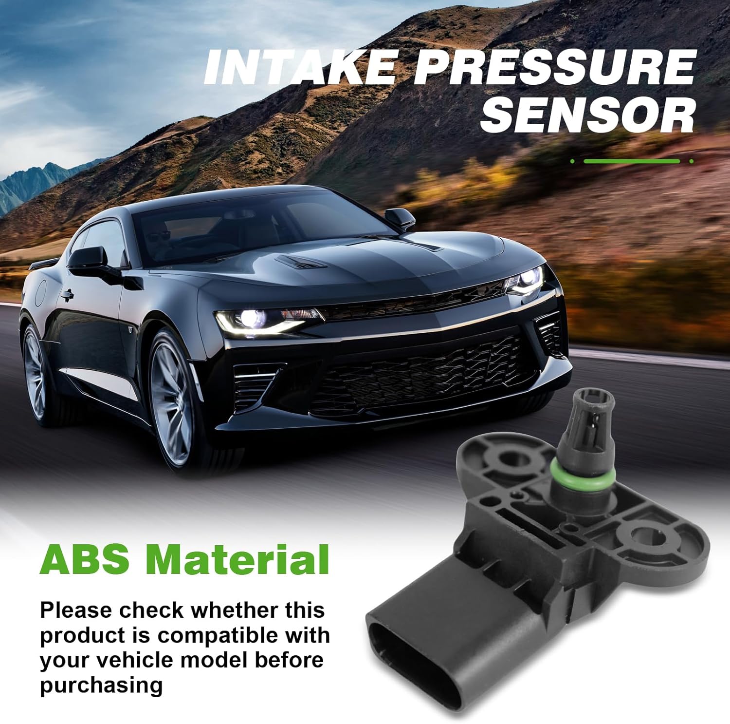 MAP Manifold Absolute Pressure Sensor, Replaces OEM#0261230234 Manifold Absolute Air Pressure MAP Sensor, Compatible with Audi A4 A6 A8 Q5 Q7, Skoda Jetta Passat VW