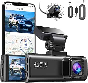 REDTIGER F7N 4K Dual Dash Cam and Hardwire Kit