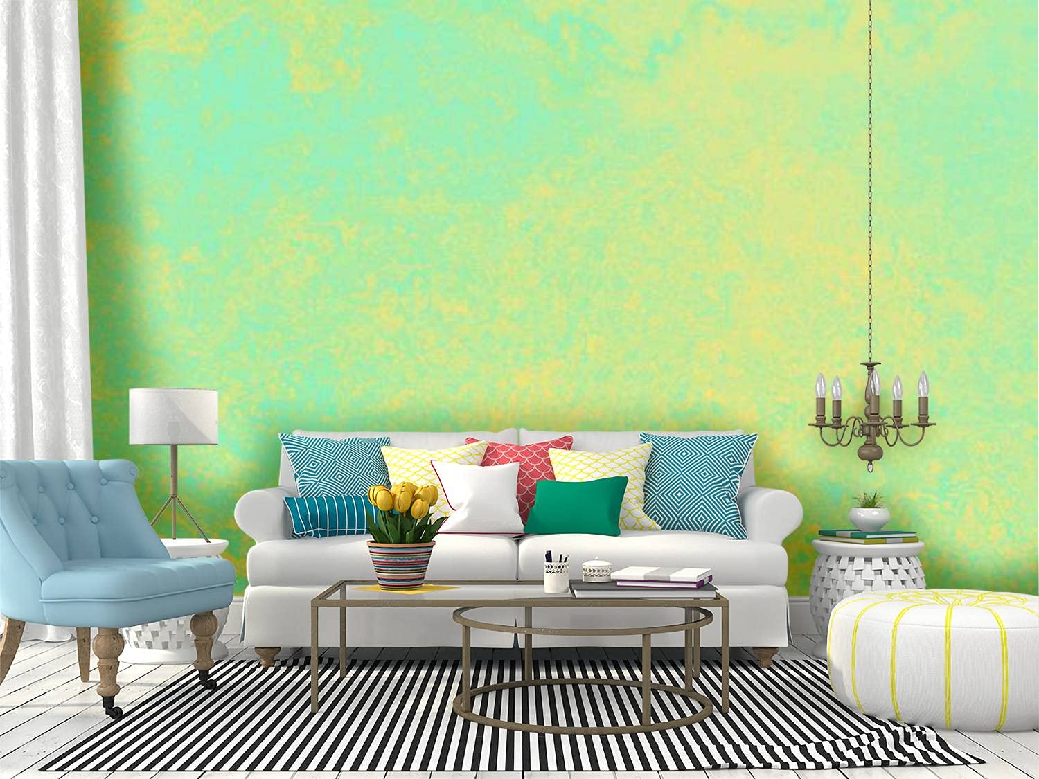 Mint Green And Yellow Wallpaper Orange Background With A Mint Green