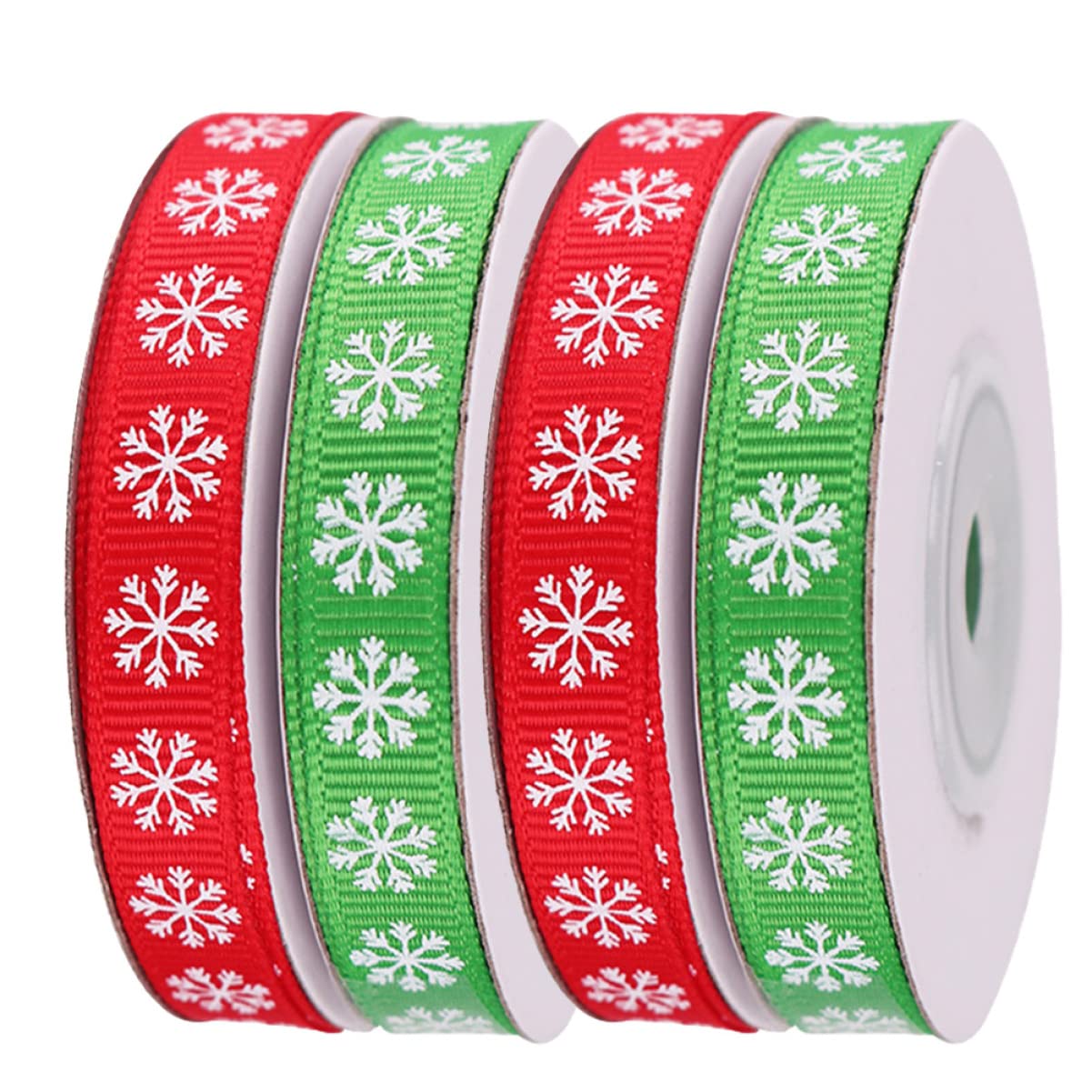 Ciieeo 12rollen Weihnachtsdekoration Schleifenband Mit Schneeflocken-muster Für Und Partys Bastelbedarf Für Festliche Anlässe
