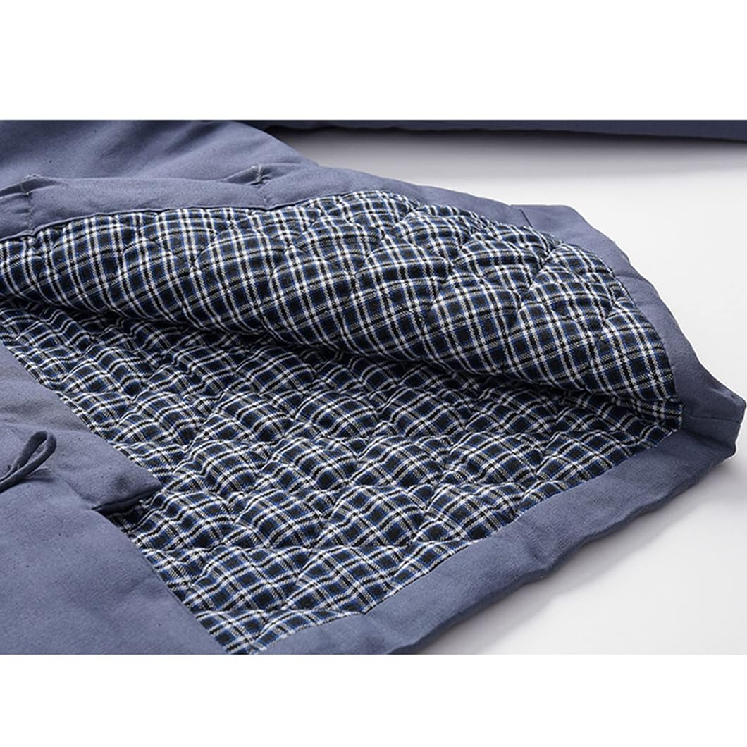 GVILTY Abito Inverno Inverno in Cotone Cotone Abiti Cinesi Tradizionali Maniche Lunghe, Uomo Kung Fu Abbigliamento Arte Marziale Uniforme Ala Ala Chun Cappotti Tai Chi abit Black-M