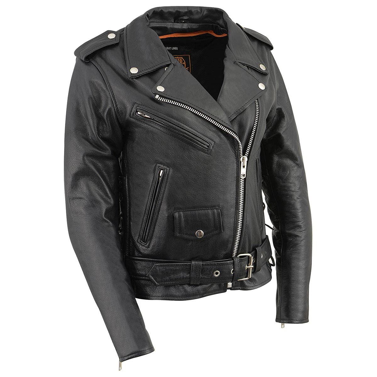 Milwaukee Womens Full Length Motorcycle Jacket with Side Lace