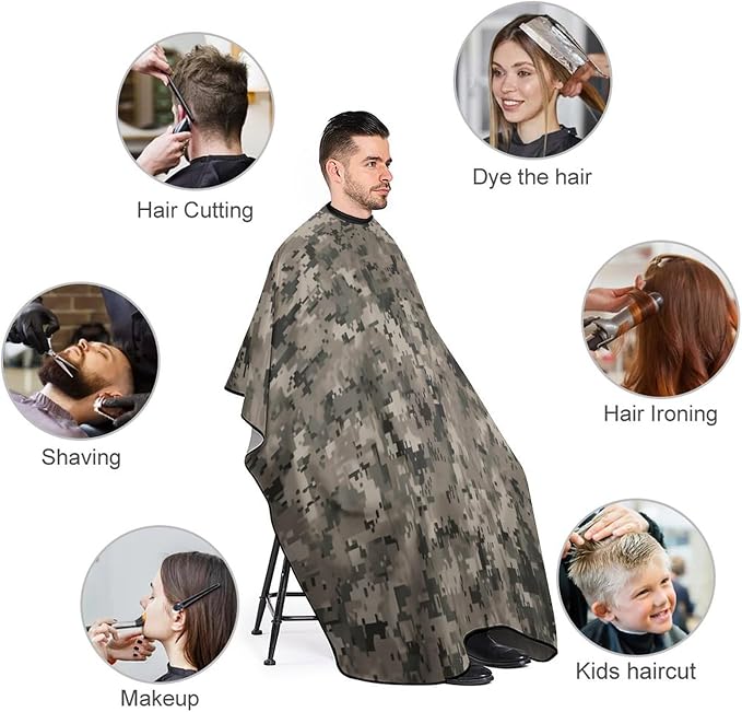 Capa de corte de cabello camuflaje digital para hombre y mujer miniatura 3