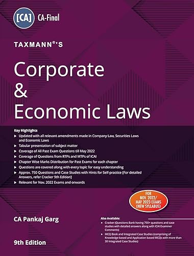 Taxmann's Corporate &amp; Economic Laws (Paper 4 | Law) – Most updated &amp; amended textbook in simple/concise language covering the subject matter section-wise in tabular format | CA Final | Nov 2022 Exam